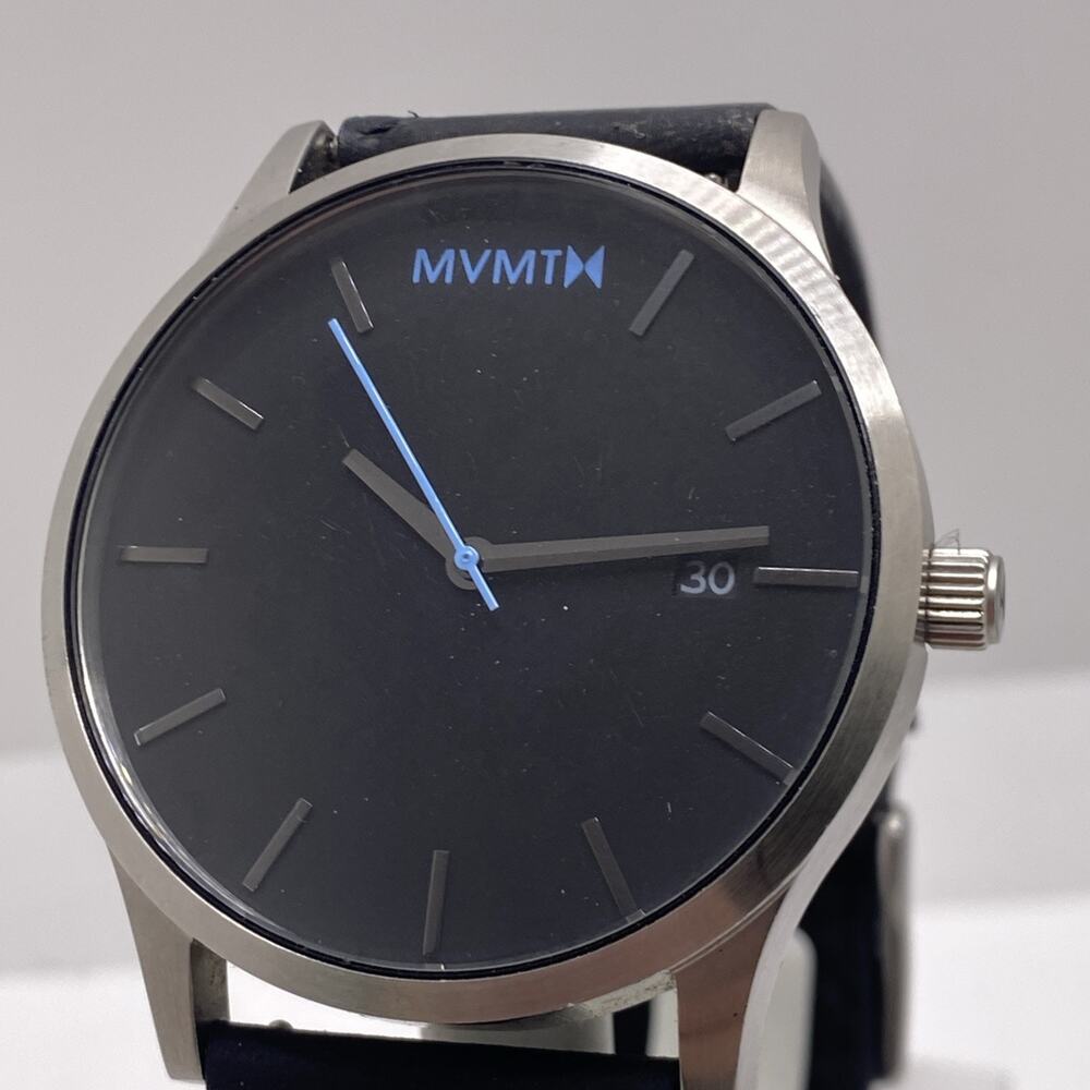 Mvmt Mens Clasic Black Watch Works New Battery